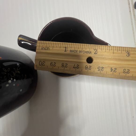 Vintage Japanese Moriage Style Redware Coffee/Teapot with Creamer and Sugar - Picture 7 of 12